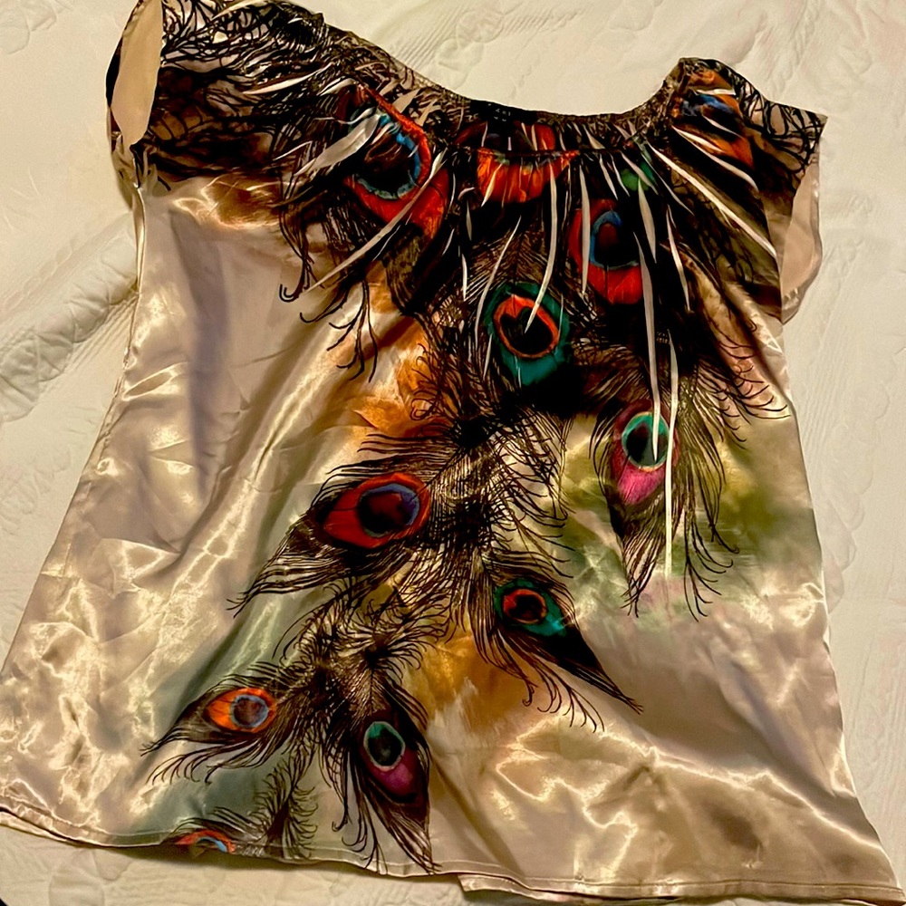 Peacock inspired blouse top